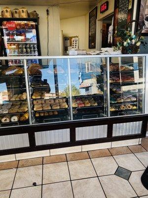 Inside donut display