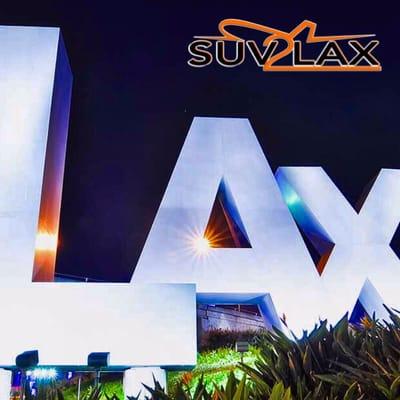 Beautiful LAX sign at night