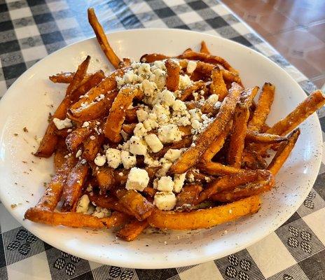 Sweet potato fries Greek style