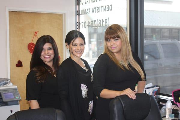 Left to Right: Office Manager Angela, Dr. Gonzalez, and appointment coordinator Cynthia