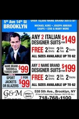 G & M Mens Suits-Fame Mens Suits