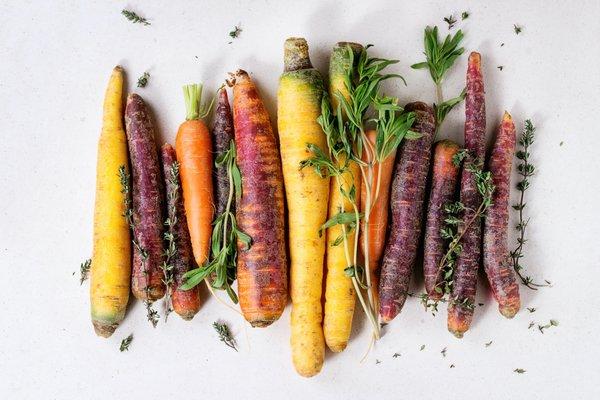 Rainbow carrots, grown by Jessica's :)