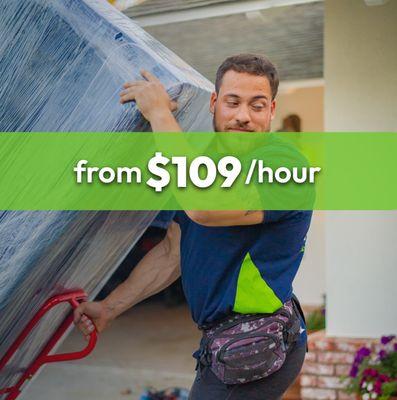 Professional Moving Services Starting From $109 Per Hour.