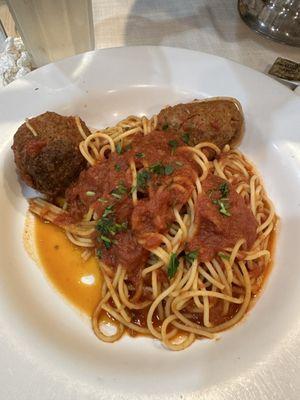 Spaghetti Pasta with Meatballs & Marinara Sauce