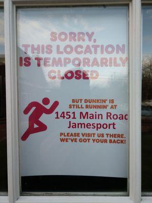 Temporarily closed