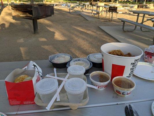 Picnic table area