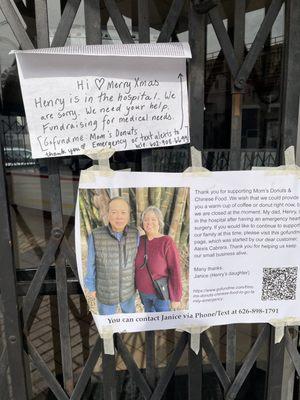 Support the couple that runs this store for the past 30yrs by themselves with their medical costs for an unexpected heart surgery.