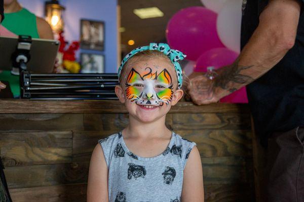 Girl with face painting