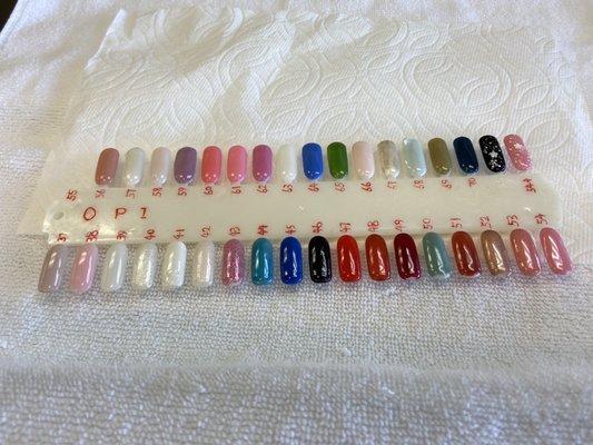 some of the Opi color selection