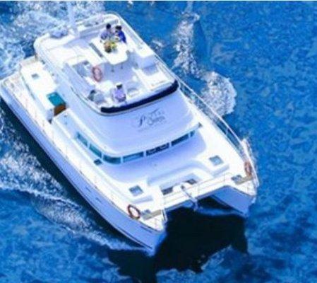 44' Power Catamaran, up to 12 guests.  Very stable.