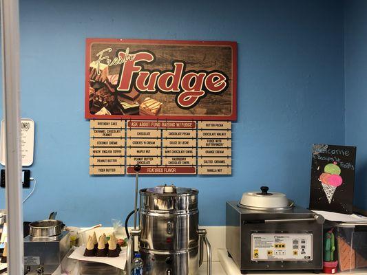 Fudge menu!