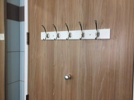 hooks on inside of door