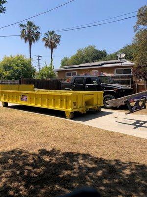 Low boy delivered to allow me to still get my Hummer out of the gate and allow contractor easy access!