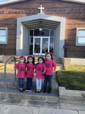 Twins  (quadruplets) Day! Second month opening day from COVID. The girls were so happy to be together.