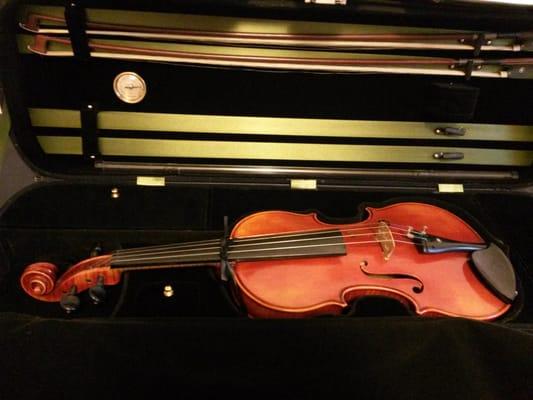 My Roman Teller German violin w/new pegs, bridge, tailpiece, case!