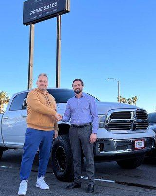 Prime Sales Inc our happy customer who is now the owner of 2022 Ram 3500 Crew Tradesman Pickup 4D