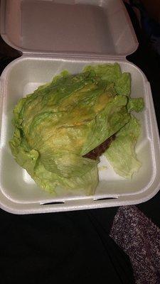 Lettuce wrapped jumbo burger