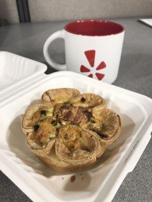 Starter Bakery bacon quiche (with gratuitous Yelp mug pic)