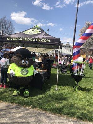 Our mascot Hairy Fresh always out meeting Friends in the community.