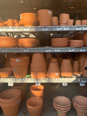 Clay pots of all sizes!