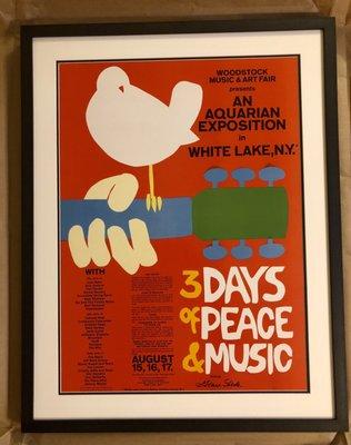 Woodstock festival poster.