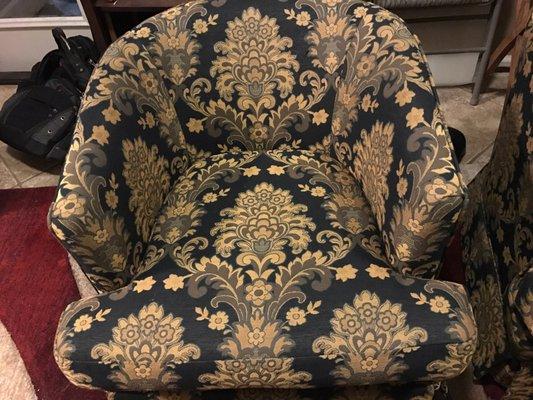 Beautiful reupholstered chairs