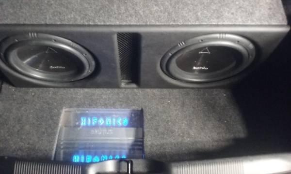 2011 dodge charger custom amp rack and sub box