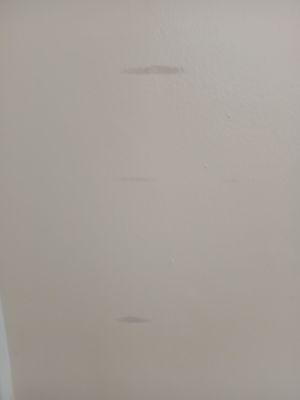 Scuff marks on wall.