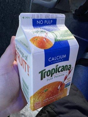 Tropicana Carton (EXPIRED 10 DAYS AGO)