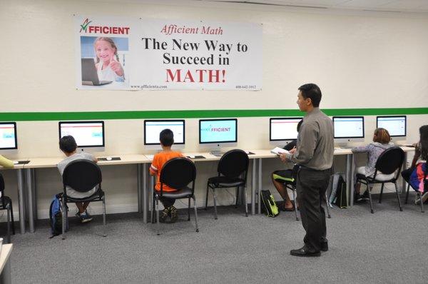 Observing a student learning at the Learning Center