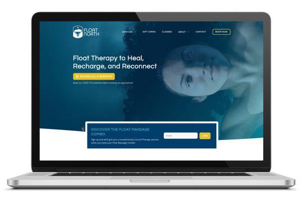 Web design for wellness provider Float North