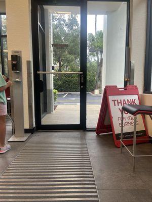 Entrance of store