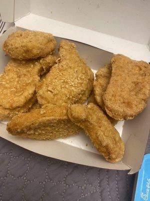 Disgusting old tasting nuggets.