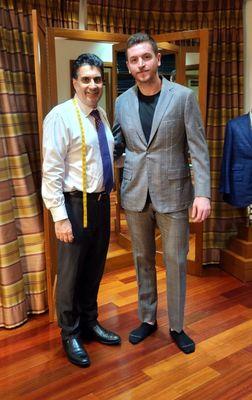 Slap shot in this suit shot with Jimmy Vesey  Had a great time making your suits!