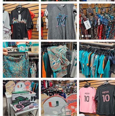 Check out our huge selection of sports apparel for all teams. Miami Dolphins, Miami Hurricanes, Inter Miami, Miami Marlins, and more.