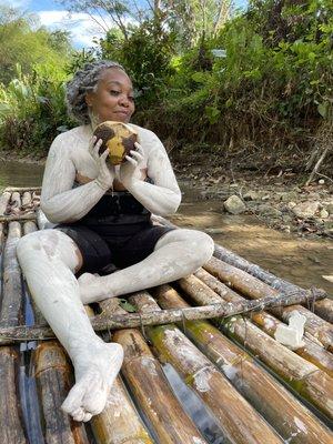 Limestone massage on the river in Jamaica. Yea Mon!