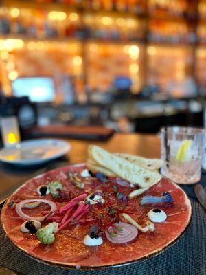 Carpaccio appetizer - delicious!