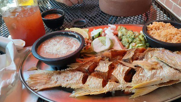 Fried red snapper plate