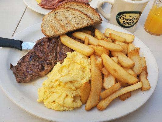 Steak and eggs