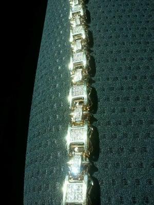 14K Gold Diamond Braclet 6CT