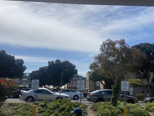 5 cars in the lot at San Mateo county waste of space in the afternoon.