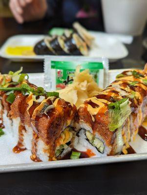 Spicy tuna and shrimp roll. J#13.