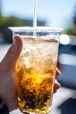 Friend ordered this drink for me, I believe it's chrysanthemum tea! :)