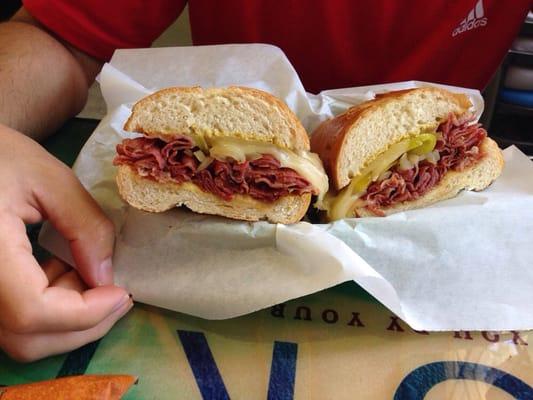 Perfect pastrami sandwich