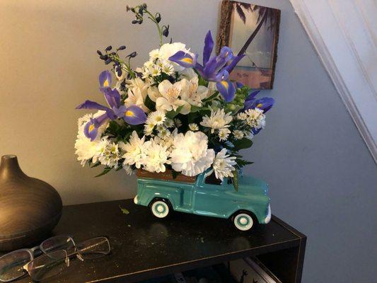 Baby boy "truck"arrangement