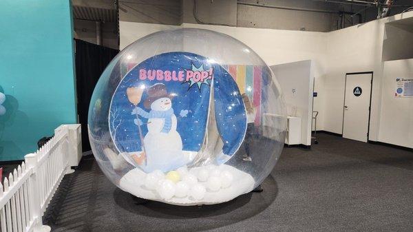 Human snow globe!