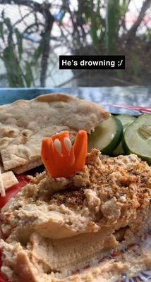 Stardustian hummus plate