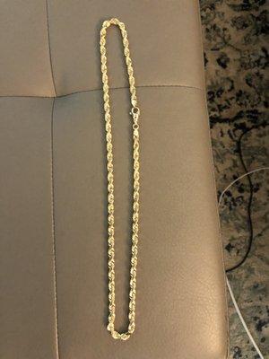 My new 14k 6mm gold chain approx. 65 grams from Aloha Gold Buyers Maui