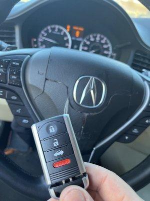 Acura TL lost smart key in Oakland