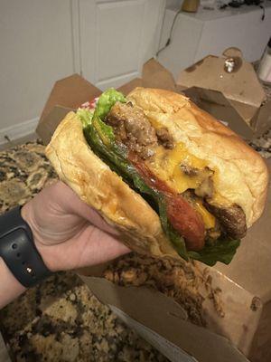 Double smash burger